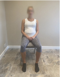 Woman sitting on a chair